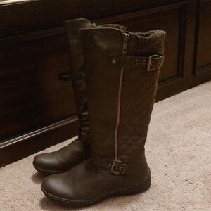New Stylish Brown Knee-High Women's Boots